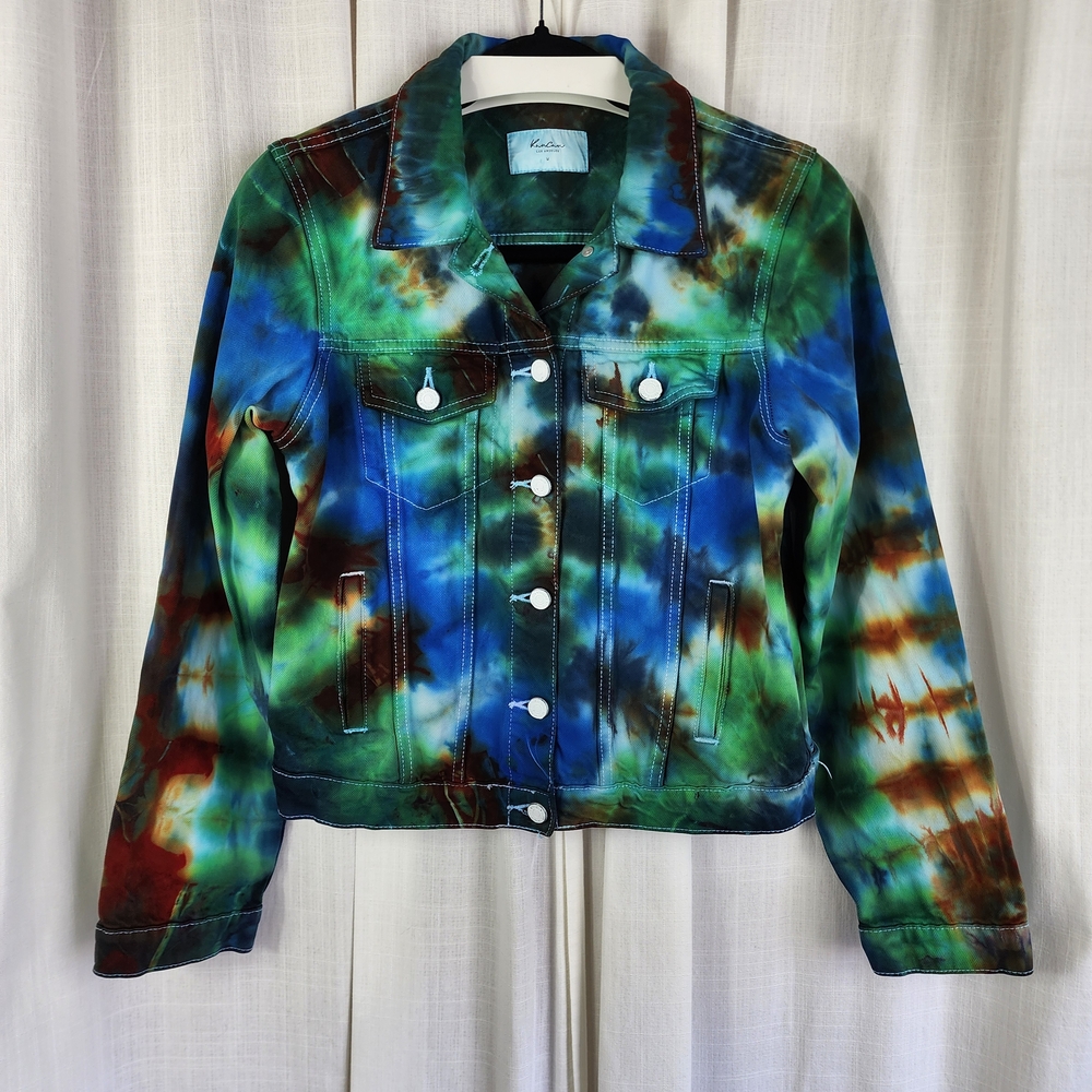 Kohl's Multicolor Tie-Dye Jean Jacket